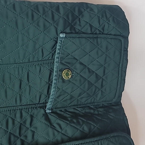 TALBOTS hunter Green quilted Preppy Hunting vest - Picture 3 of 7